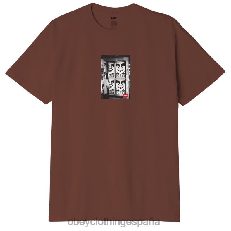 ropa OBEY camiseta orgánica con foto icono sepia hombres 0RV2P842