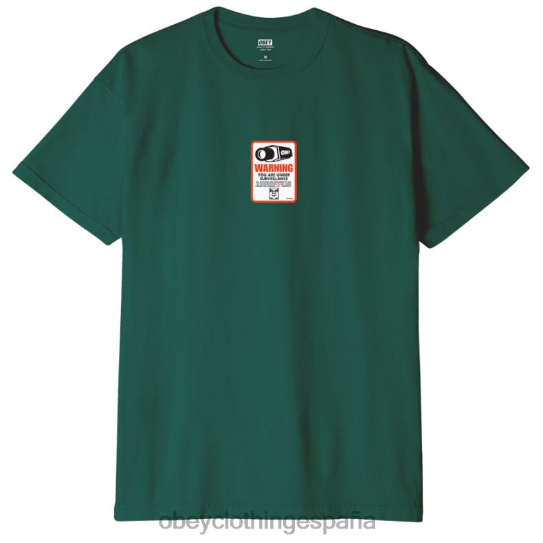 ropa OBEY camiseta organica vigilancia verde aventura hombres 0RV2P843