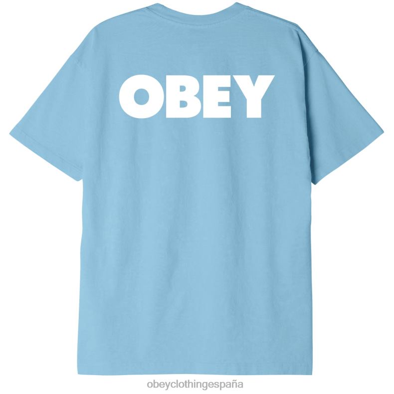 ropa OBEY camiseta pesada negrita iii cielo azul hombres 0RV2P859