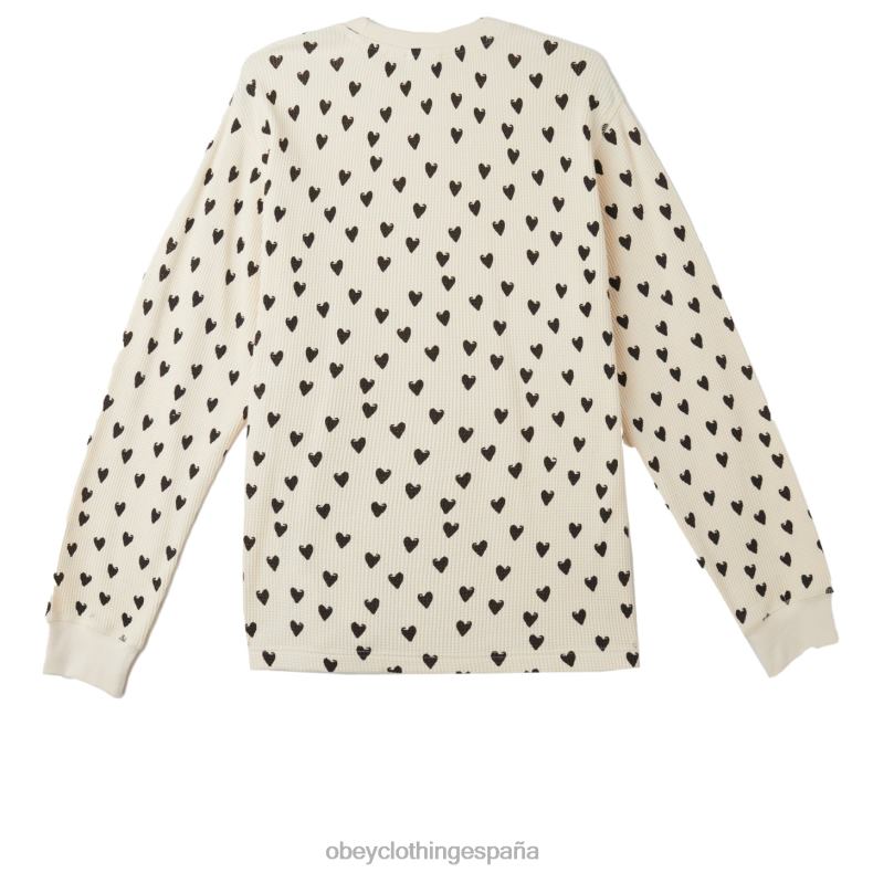ropa OBEY corazones termicos negro sin blanquear hombres 0RV2P773