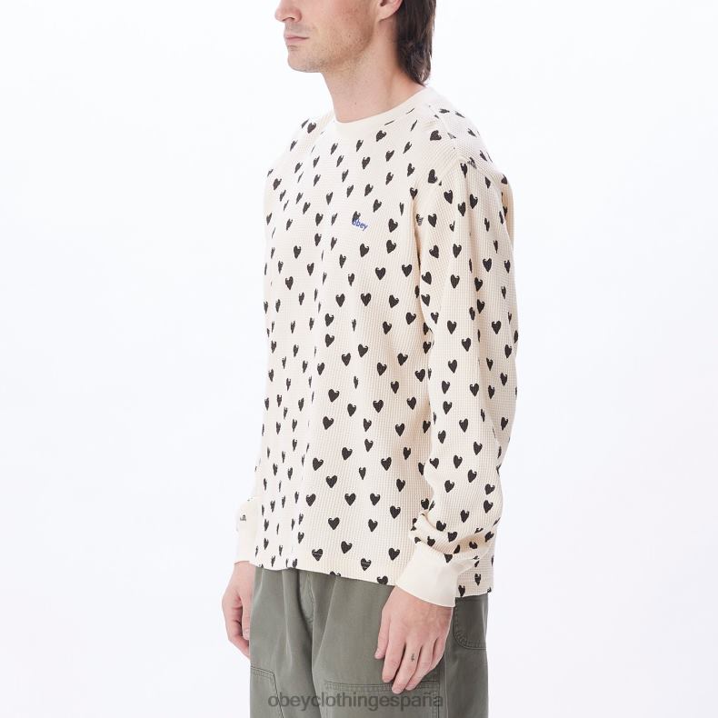 ropa OBEY corazones termicos negro sin blanquear hombres 0RV2P773