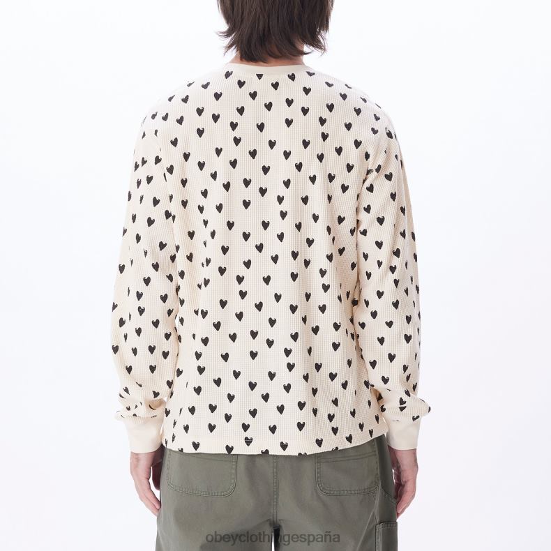 ropa OBEY corazones termicos negro sin blanquear hombres 0RV2P773