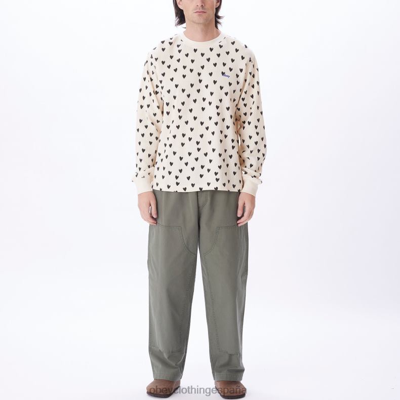 ropa OBEY corazones termicos negro sin blanquear hombres 0RV2P773