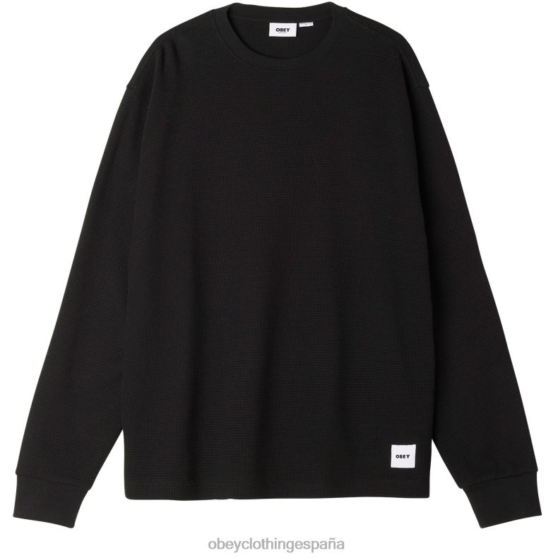 ropa OBEY obras establecidas térmicas audaces negro hombres 0RV2P765