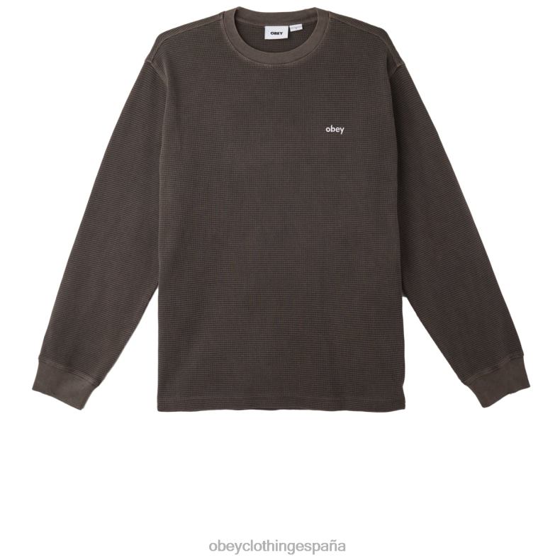 ropa OBEY pigmento térmico en minúsculas pigmento marrón java hombres 0RV2P768
