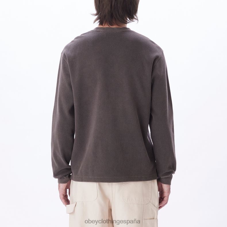 ropa OBEY pigmento térmico en minúsculas pigmento marrón java hombres 0RV2P768