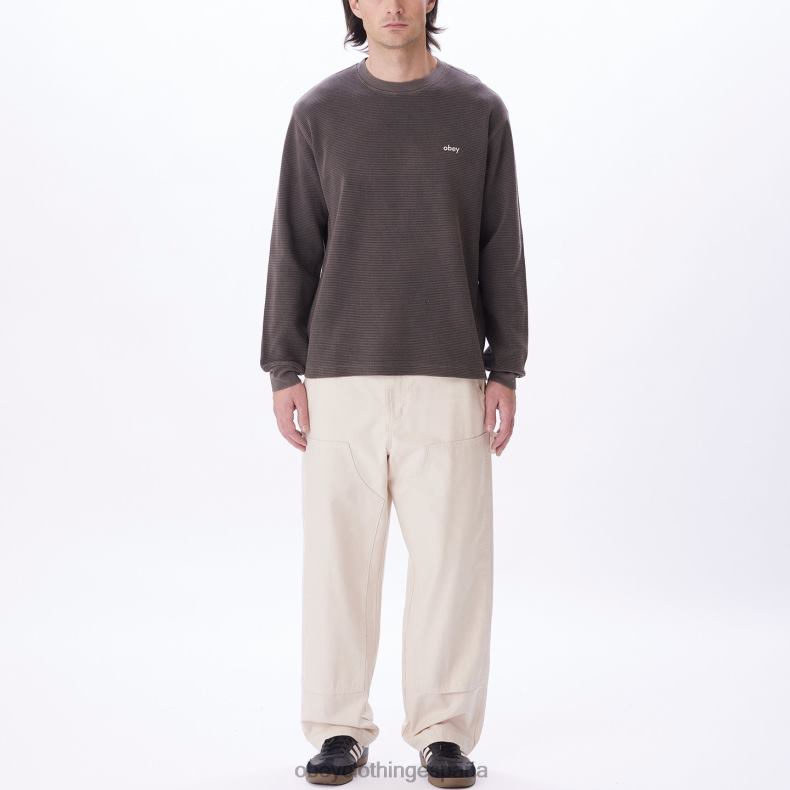 ropa OBEY pigmento térmico en minúsculas pigmento marrón java hombres 0RV2P768