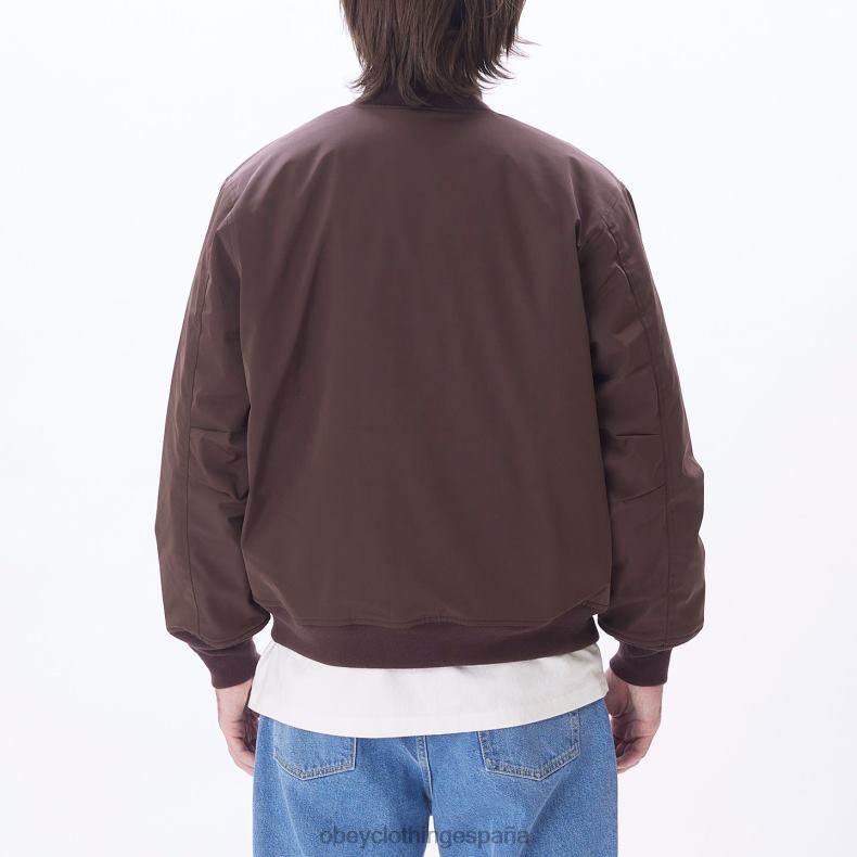 ropa OBEY chaqueta bomber autopista de peaje java marrón hombres 0RV2P833