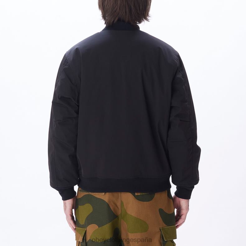 ropa OBEY chaqueta bomber autopista de peaje negro hombres 0RV2P832