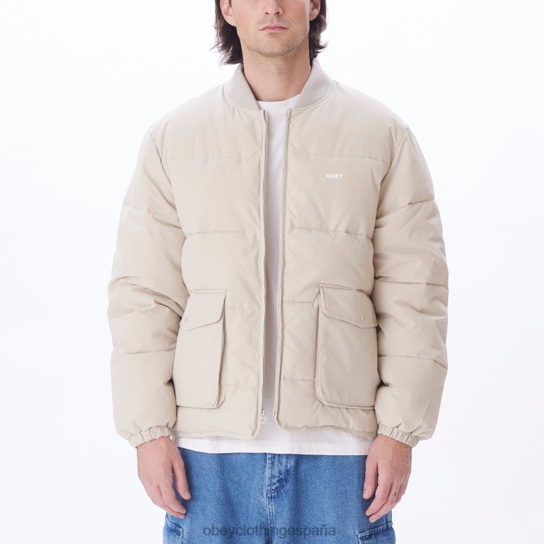 ropa OBEY chaqueta charlie Gris plateado hombres 0RV2P824