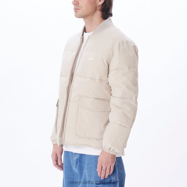 ropa OBEY chaqueta charlie Gris plateado hombres 0RV2P824