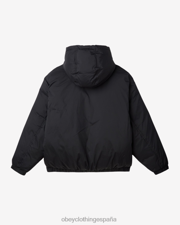 ropa OBEY chaqueta con capucha retirada negro hombres 0RV2P815