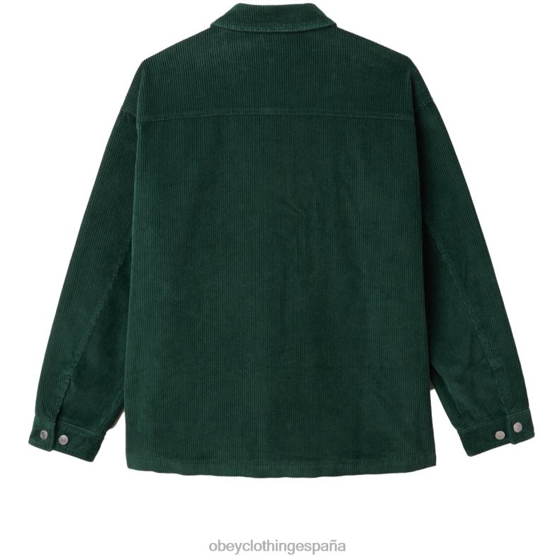 ropa OBEY chaqueta estilo camisa de pana benny cedro oscuro hombres 0RV2P748