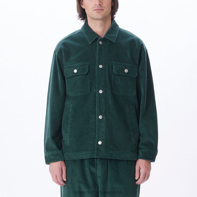 ropa OBEY chaqueta estilo camisa de pana benny cedro oscuro hombres 0RV2P748
