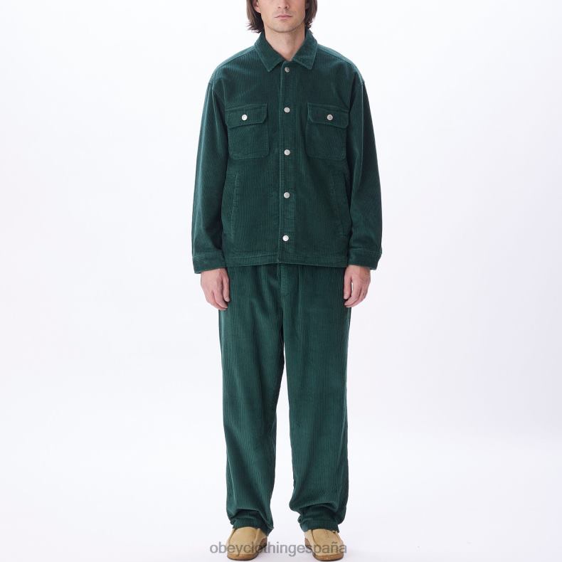 ropa OBEY chaqueta estilo camisa de pana benny cedro oscuro hombres 0RV2P748