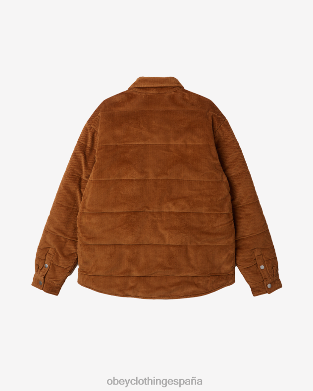 ropa OBEY chaqueta estilo camisa de pana madera de catechu hombres 0RV2P821