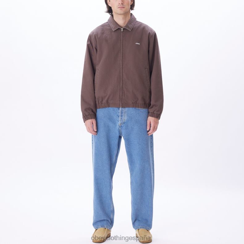ropa OBEY chaqueta leimert marron oscuro hombres 0RV2P831