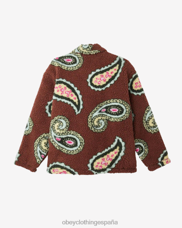 ropa OBEY chaqueta sherpa de cachemira sepia múltiple hombres 0RV2P829