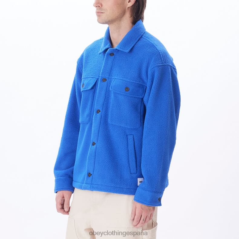 ropa OBEY chaqueta tipo camisa thompson surf azul hombres 0RV2P751