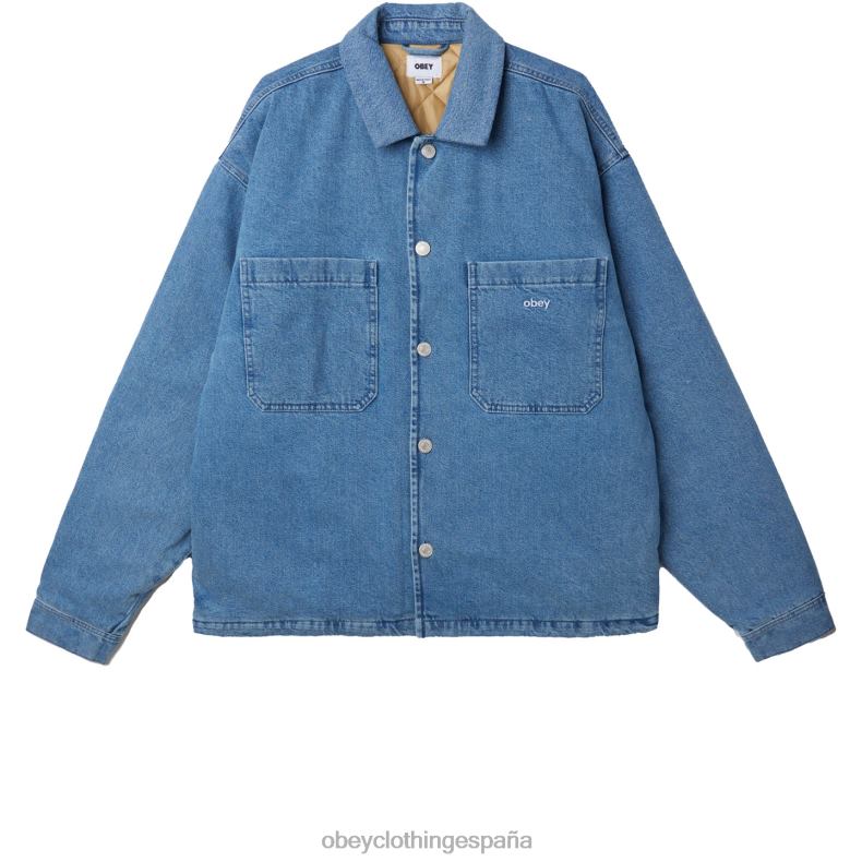 ropa OBEY chaqueta vaquera pintores índigo claro hombres 0RV2P835