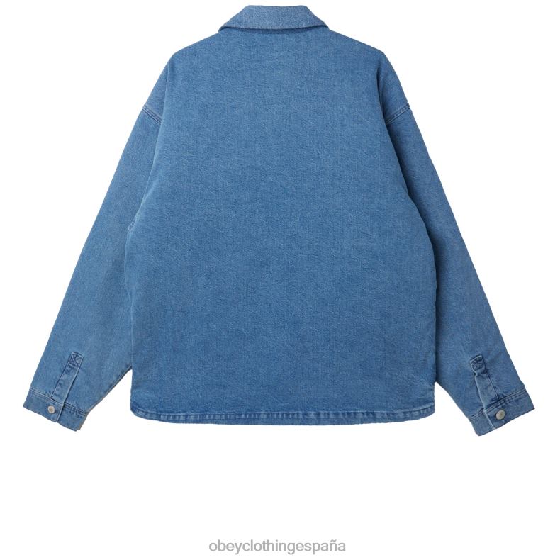 ropa OBEY chaqueta vaquera pintores índigo claro hombres 0RV2P835