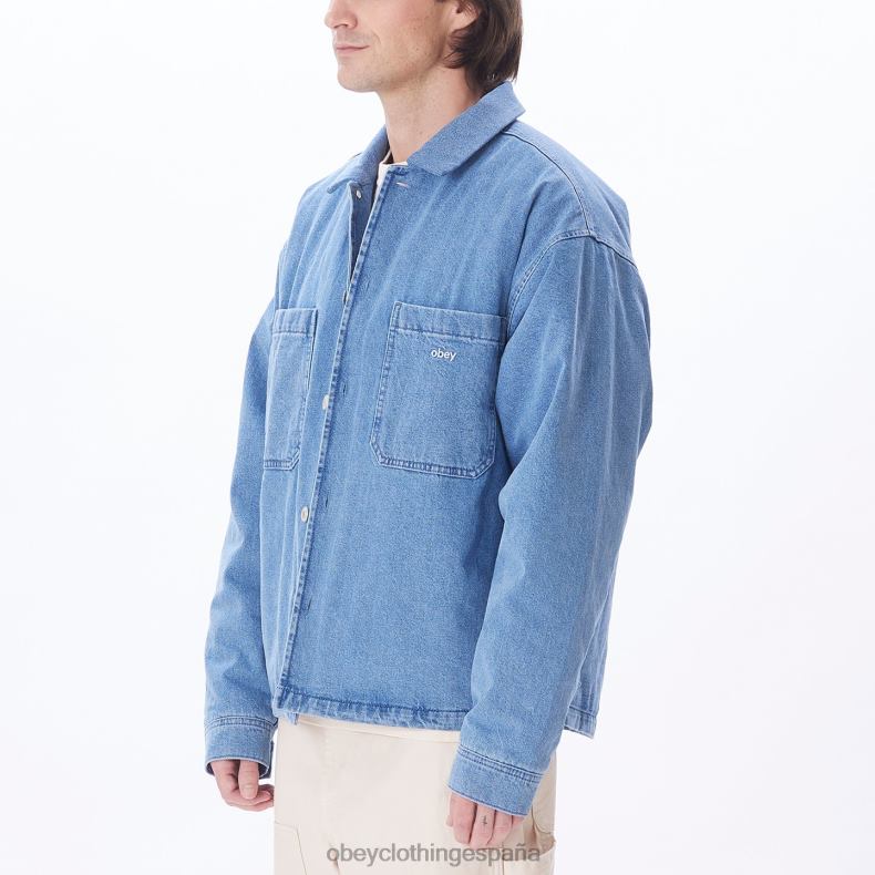 ropa OBEY chaqueta vaquera pintores índigo claro hombres 0RV2P835