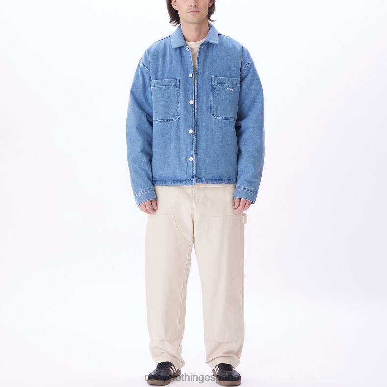 ropa OBEY chaqueta vaquera pintores índigo claro hombres 0RV2P835