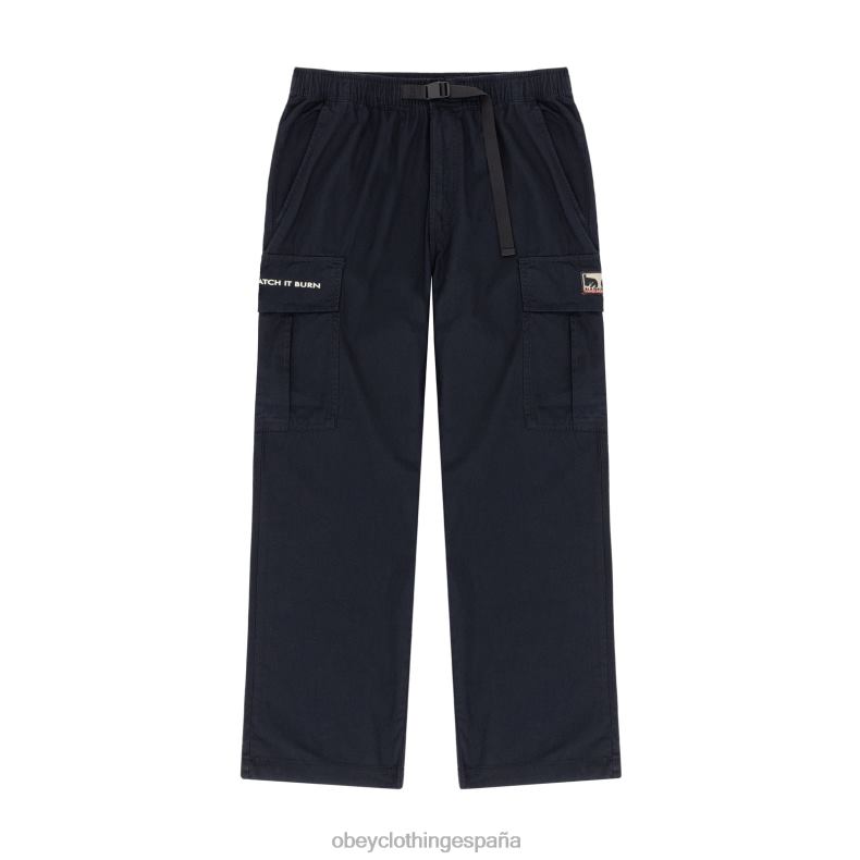 ropa OBEY X NAPAPIJRI No te limites a verlo arder negro hombres 0RV2P911