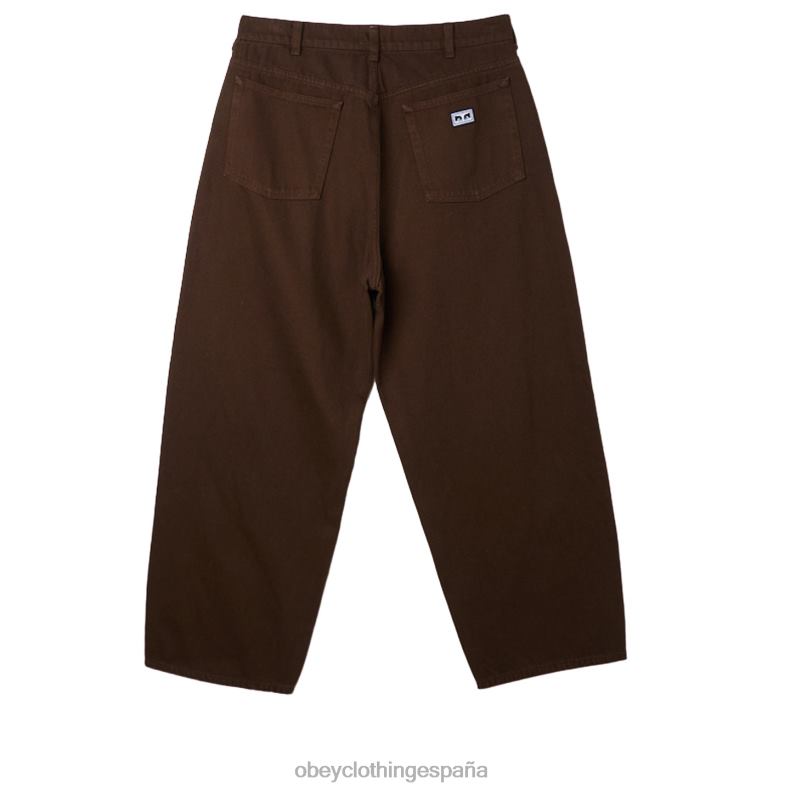 ropa OBEY jean holgado java marrón hombres 0RV2P928