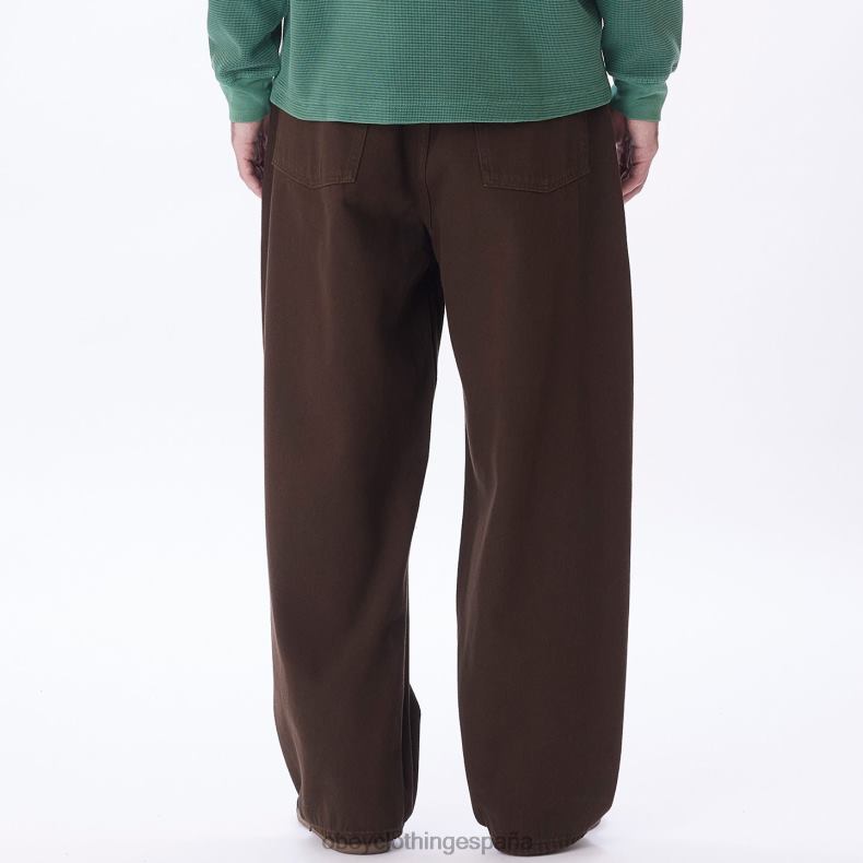 ropa OBEY jean holgado java marrón hombres 0RV2P928