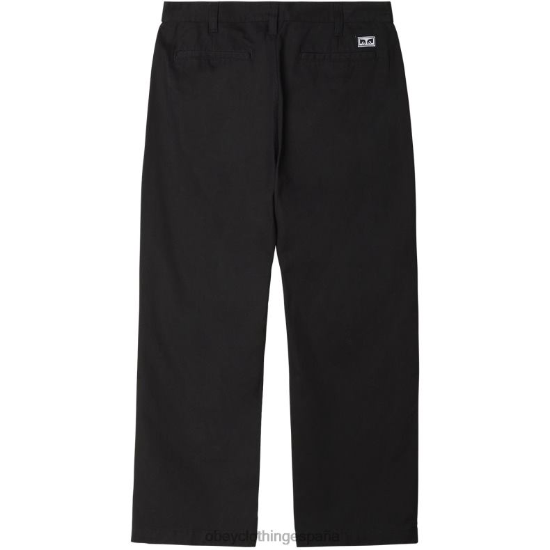 ropa OBEY pantalón con bordado estate negro hombres 0RV2P950