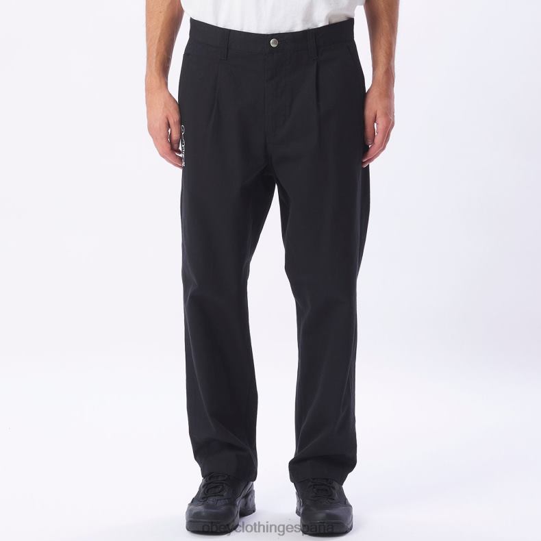 ropa OBEY pantalón con bordado estate negro hombres 0RV2P950