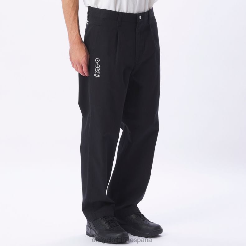 ropa OBEY pantalón con bordado estate negro hombres 0RV2P950