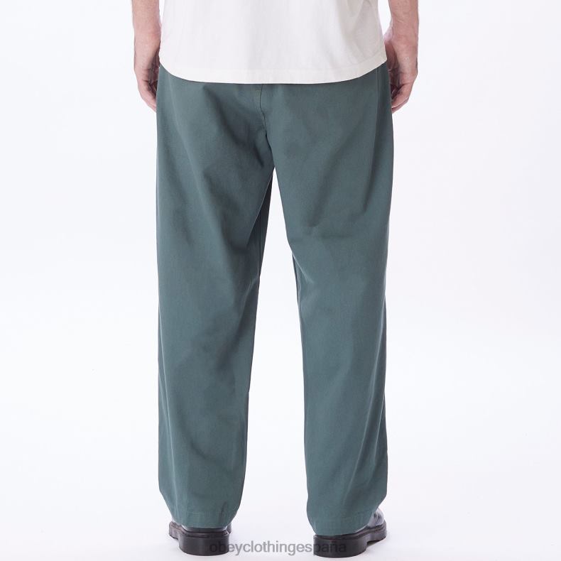 ropa OBEY pantalón con bordado estate pino plateado hombres 0RV2P953