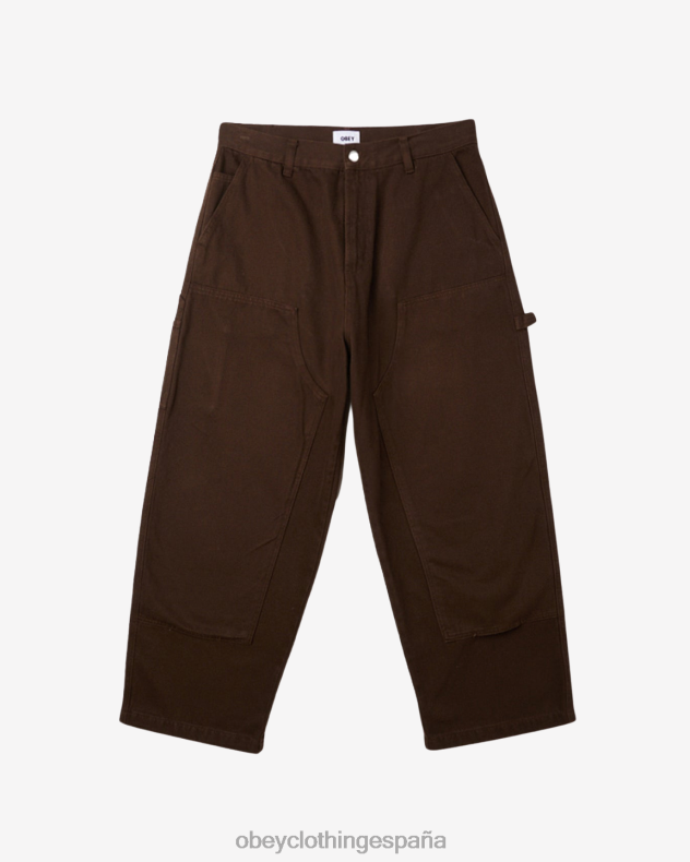 ropa OBEY pantalón de carpintero de mezclilla bigwig java marrón hombres 0RV2P930