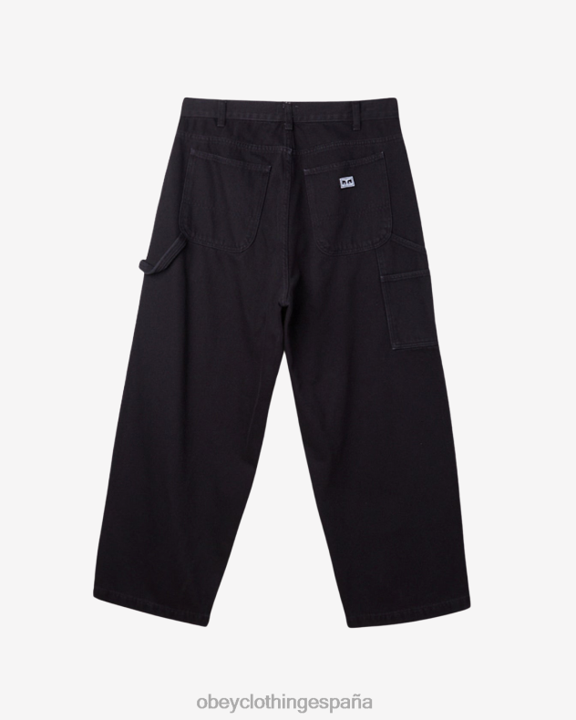 ropa OBEY pantalón de carpintero de mezclilla bigwig negro digital hombres 0RV2P929