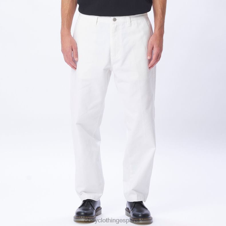 ropa OBEY pantalón de carpintero de trabajo duro blanco hombres 0RV2P960