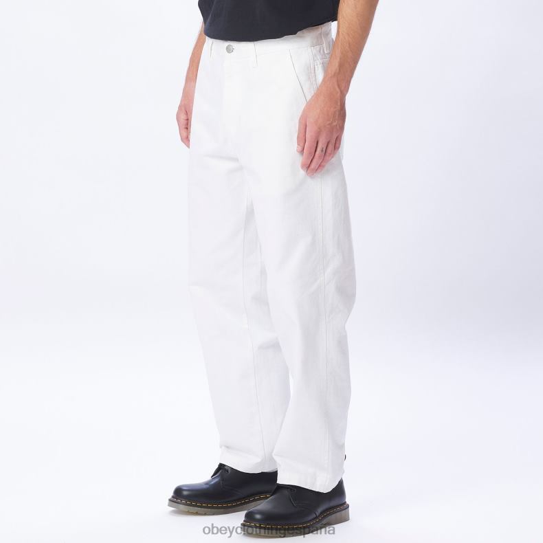 ropa OBEY pantalón de carpintero de trabajo duro blanco hombres 0RV2P960