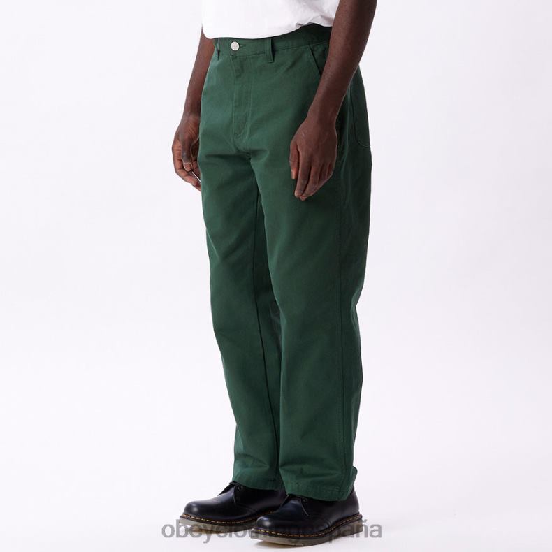 ropa OBEY pantalón de carpintero de trabajo duro cedro oscuro hombres 0RV2P958