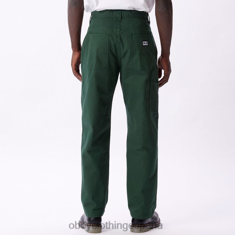 ropa OBEY pantalón de carpintero de trabajo duro cedro oscuro hombres 0RV2P958