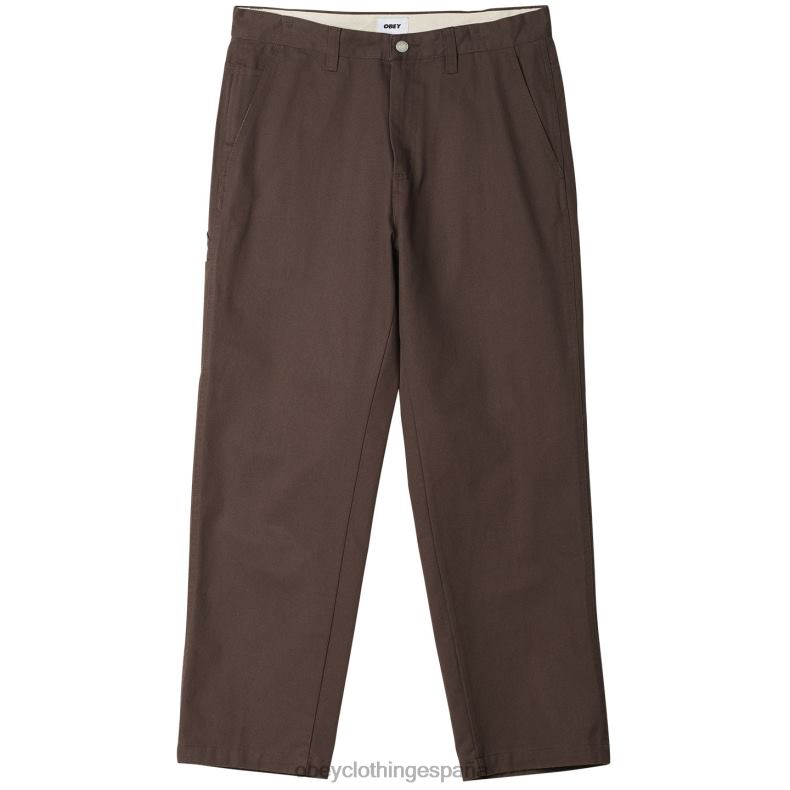 ropa OBEY pantalón de carpintero de trabajo duro marron oscuro hombres 0RV2P959