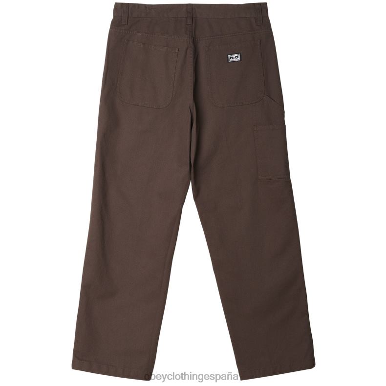 ropa OBEY pantalón de carpintero de trabajo duro marron oscuro hombres 0RV2P959