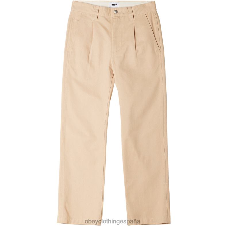 ropa OBEY pantalón inmobiliario crema irlandesa hombres 0RV2P943