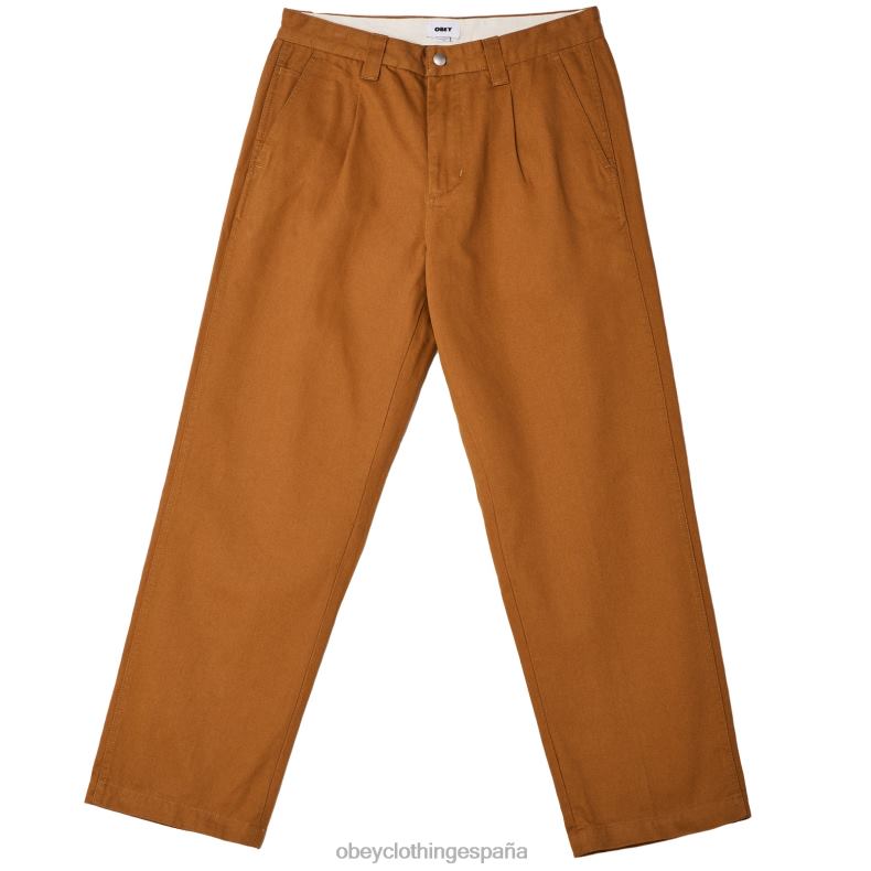 ropa OBEY pantalón inmobiliario madera de catechu hombres 0RV2P946