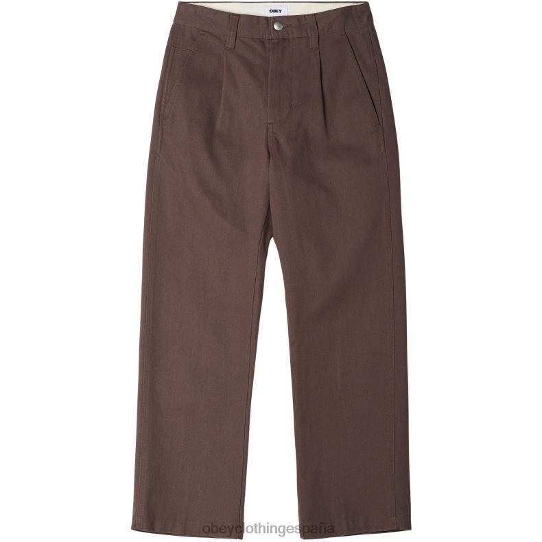 ropa OBEY pantalón inmobiliario marron oscuro hombres 0RV2P944