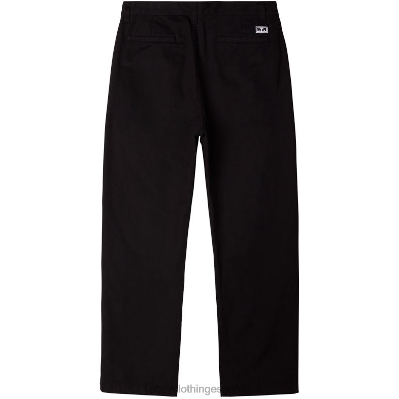 ropa OBEY pantalón inmobiliario negro hombres 0RV2P942