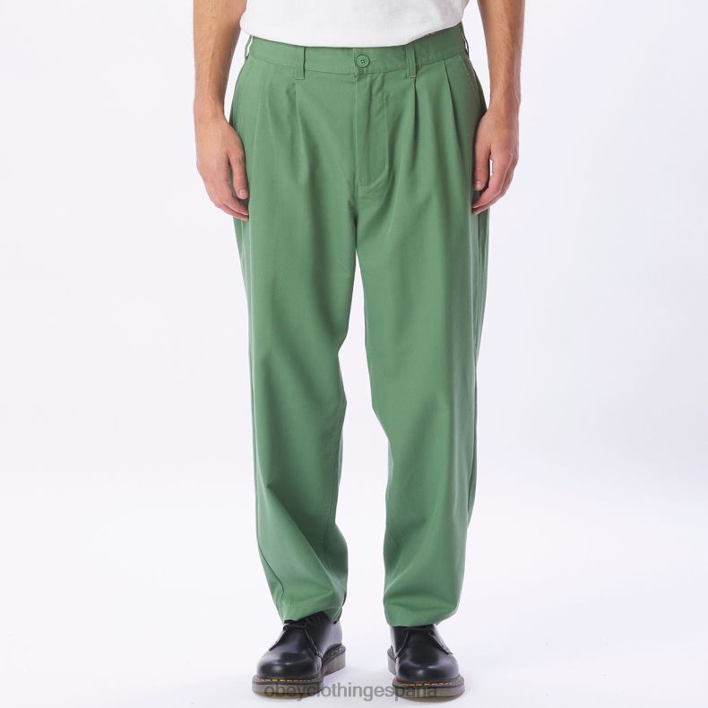 ropa OBEY pantalón plisado fubar jade hombres 0RV2P955