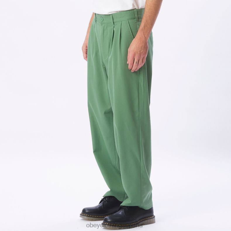 ropa OBEY pantalón plisado fubar jade hombres 0RV2P955