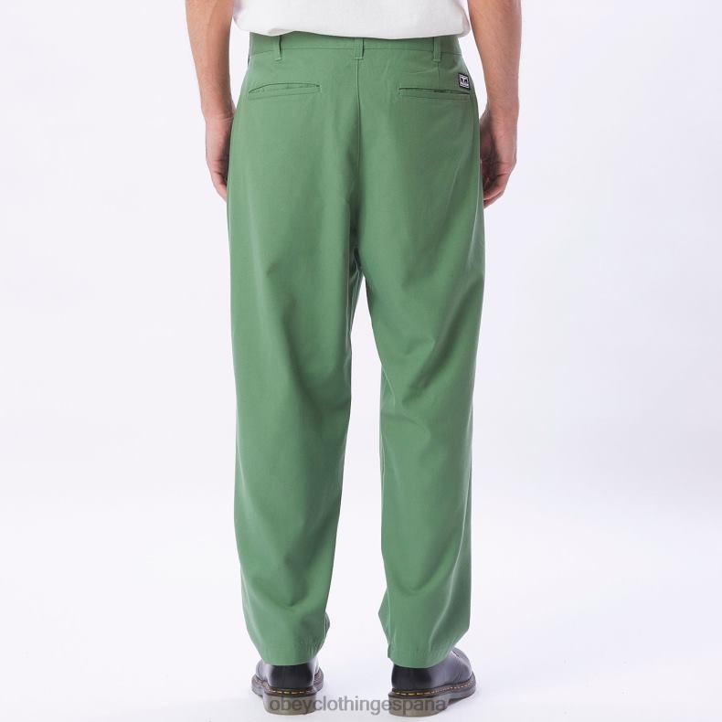 ropa OBEY pantalón plisado fubar jade hombres 0RV2P955