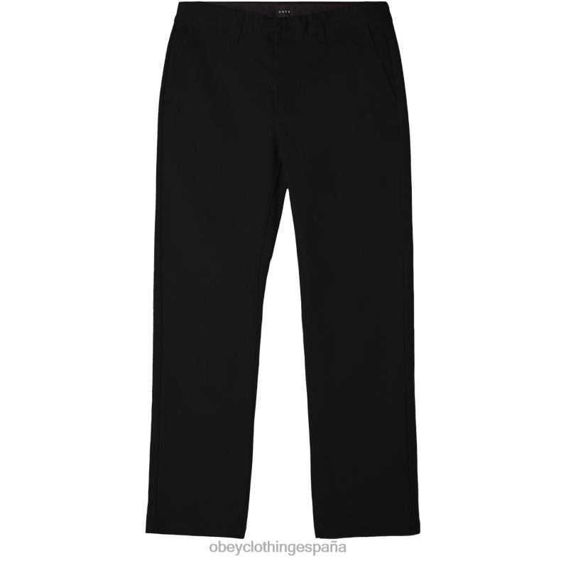 ropa OBEY pantalón rezagado inundado negro hombres 0RV2P970